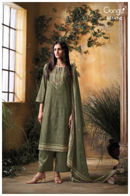 Ganga yuvika 5147 lavina dress material wholesale